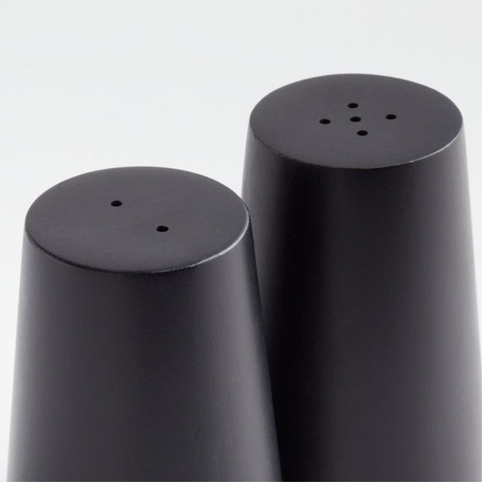 Ethan Black Ebonized Wooden Salt & Pepper Shaker Set