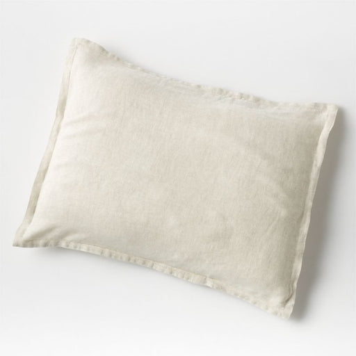 European Flax Certified Linen Warm Natural Standard Pillow Sham