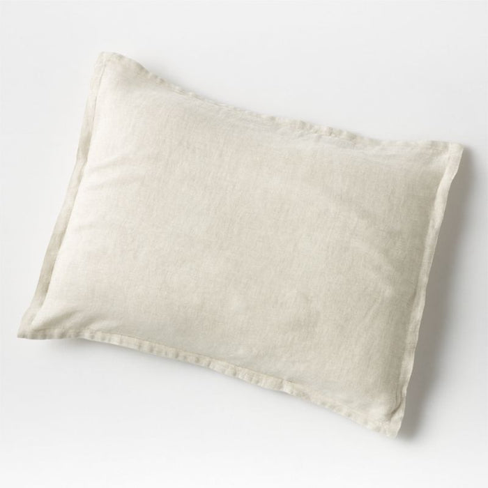 European Flax Certified Linen Warm Natural Standard Pillow Sham