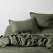 New Natural European Flax Certified Linen Burnt Green Euro Bed Pillow Sham