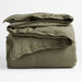European Flax ®-Certified Linen Burnt Green King-Size Duvet Cover