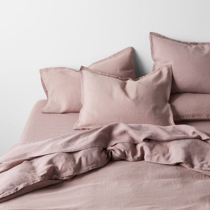 European Flax ®-Certified Linen Moody Mauve Queen Bed Sheet Set