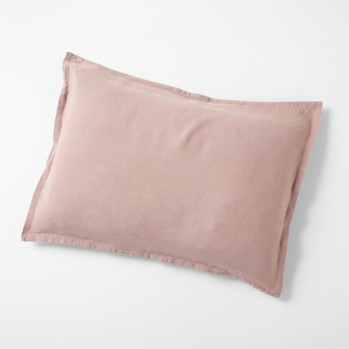 European Flax ®-Certified Linen Moody Mauve King-Size Pilow Sham Cover
