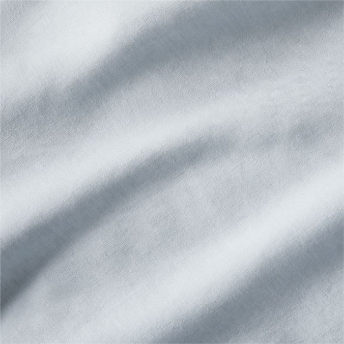 New Natural EUROPEAN FLAX-certified Linen Mist Blue Standard Pillowcases, Set of 2