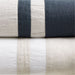 Aire Natural EUROPEAN FLAX -Certified Linen Arcadia Tan and Midnight Navy Border King Duvet Cover
