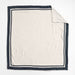 Aire Natural EUROPEAN FLAX -Certified Linen Arcadia Tan and Midnight Navy Border King Duvet Cover