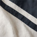 New Natural EUROPEAN FLAX -Certified Linen Arcadia Tan and Midnight Navy Border King Bed Pillow Sham