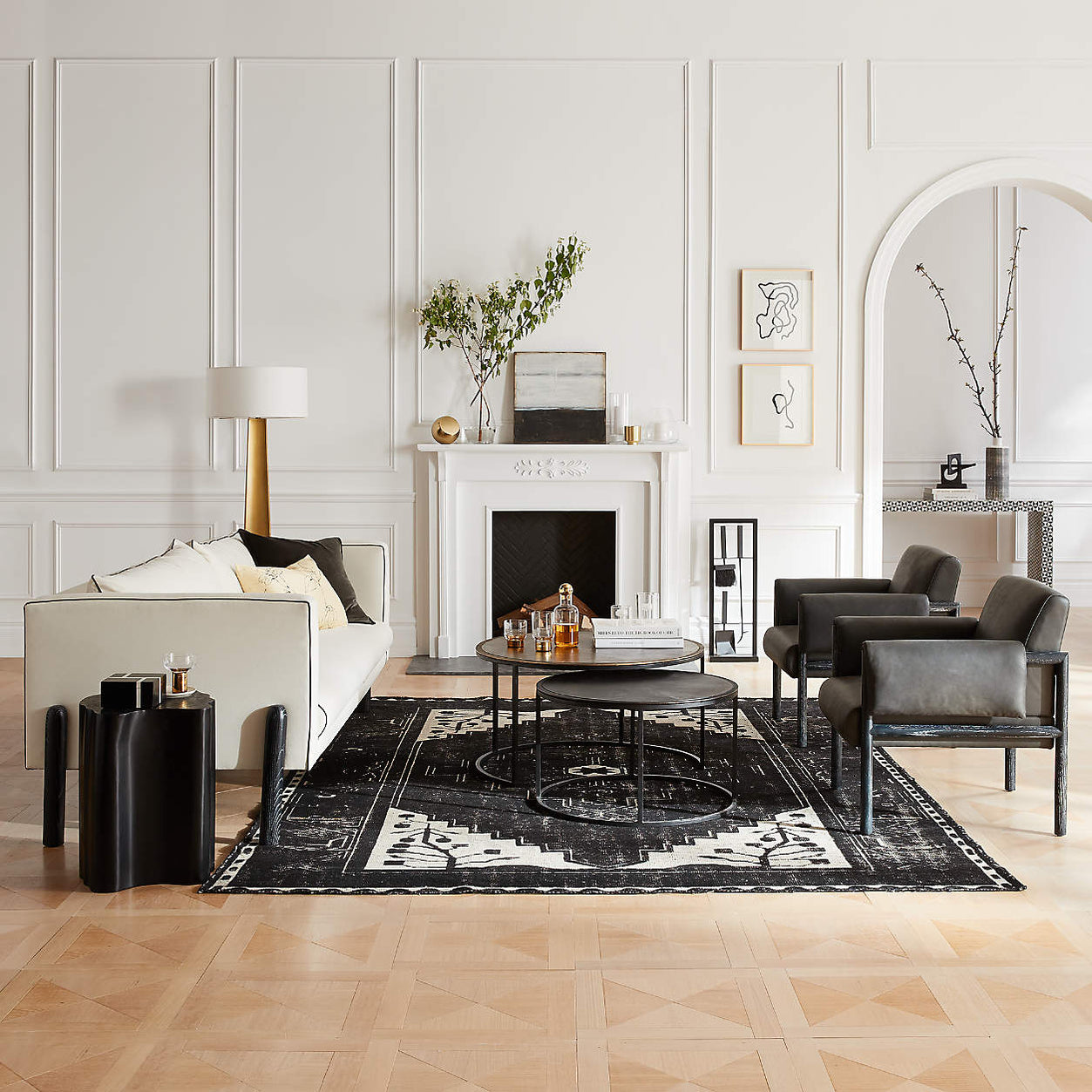 Knurl Nesting Coffee Tables Set of Two Crate & Barrel Philippines