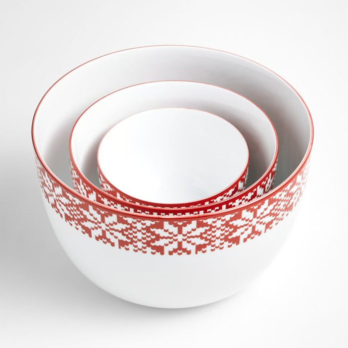 Fair Isle Mixing Bowls, Set of 3