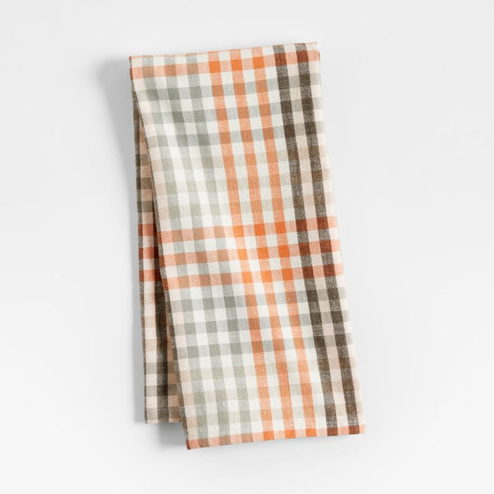 Fall Plaid Organic Cotton Dish Towel