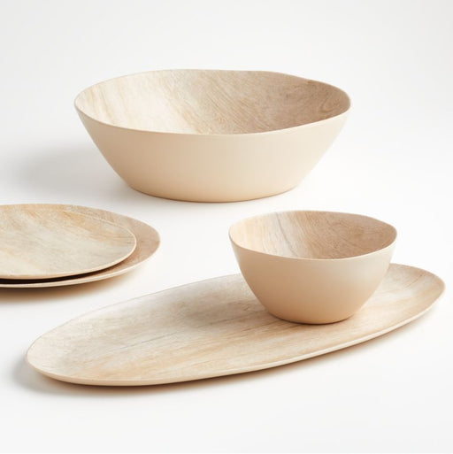 Faux Bois Melamine Salad Plate