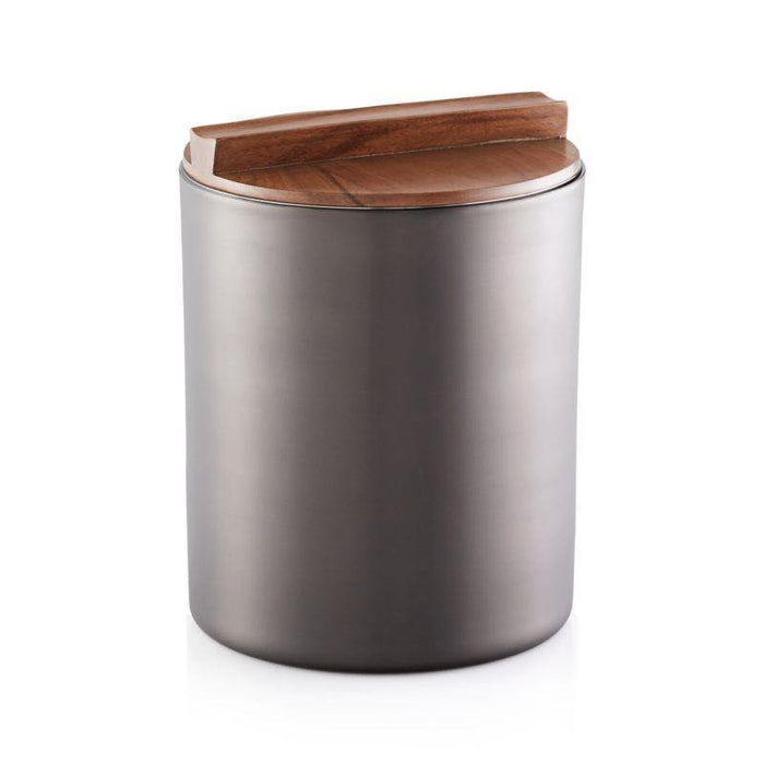 Fenton Graphite and Wood Ice Bucket - Crate and Barrel Philippines