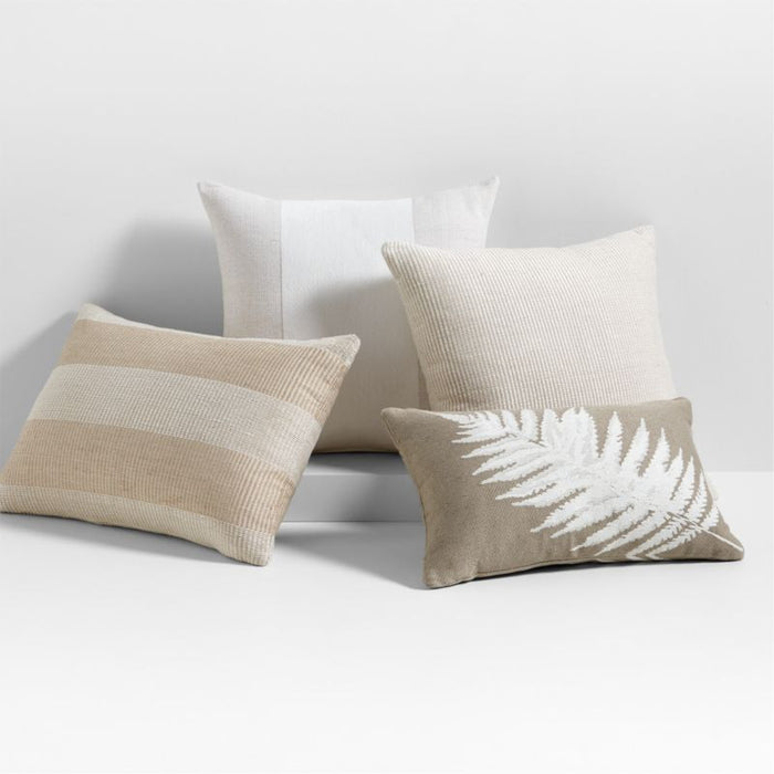 Sunbrella ® 20"x20" Ivory Arlo Stripe Outdoor Throw Pillow