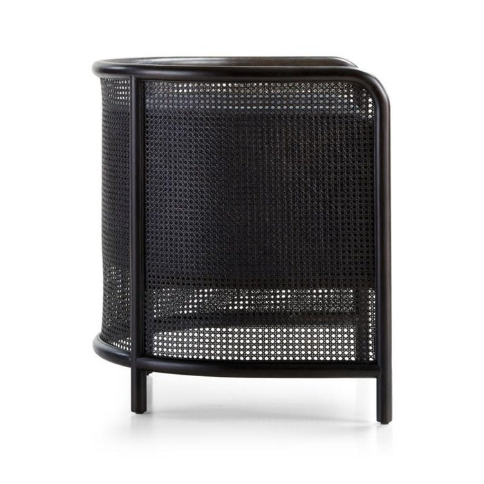 Fields Cane Back Charcoal Accent Chair by Leanne Ford