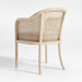 Fields Whitewash Wood and Cane Dining Arm Chair by Leanne Ford