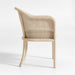Fields Whitewash Wood and Cane Dining Arm Chair by Leanne Ford