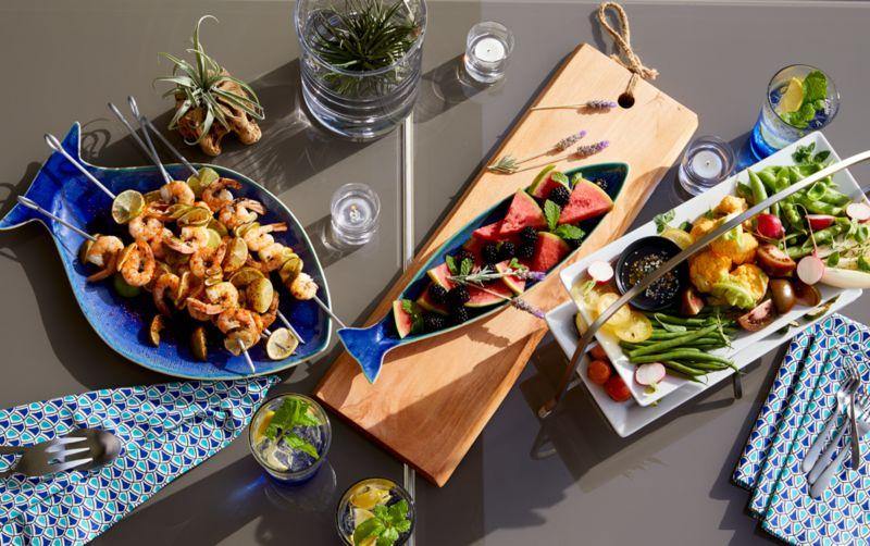 Cambridge 2-Tier Server with Plates - Crate and Barrel Philippines