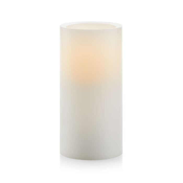 Warm White Flameless 3"x6" Wax Pillar Candle