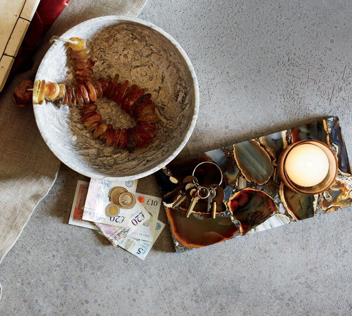 Flint Grey Marble Bowl - Crate and Barrel Philippines