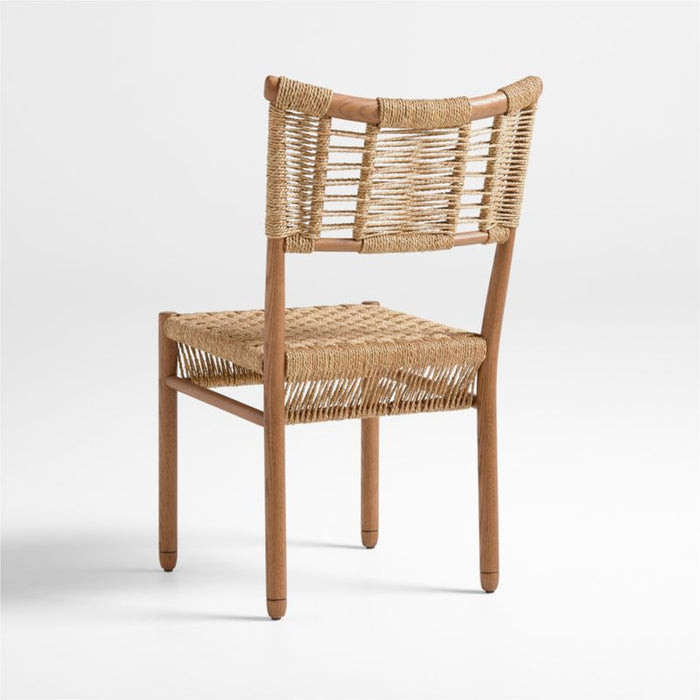 Forge Barley Brown Oak Wood Dining Side Chair by Jake Arnold