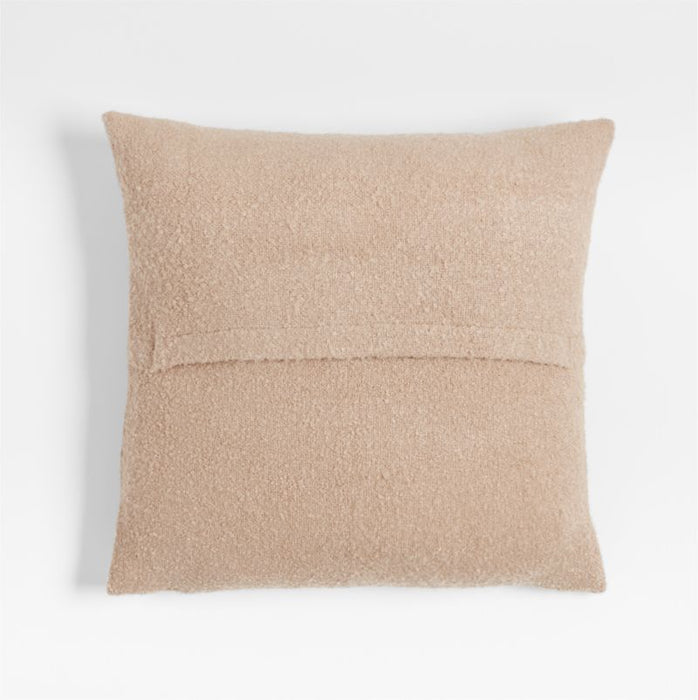 Frances Faux Mohair 23"x23" Frothy Beige Throw Pillow Cover by Jake Arnold