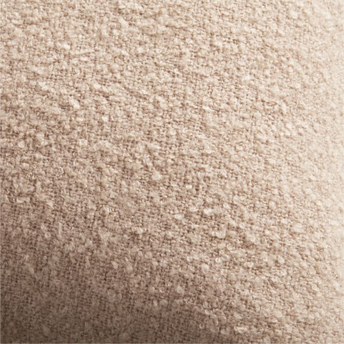 Frances Faux Mohair 23"x23" Frothy Beige Throw Pillow Cover by Jake Arnold