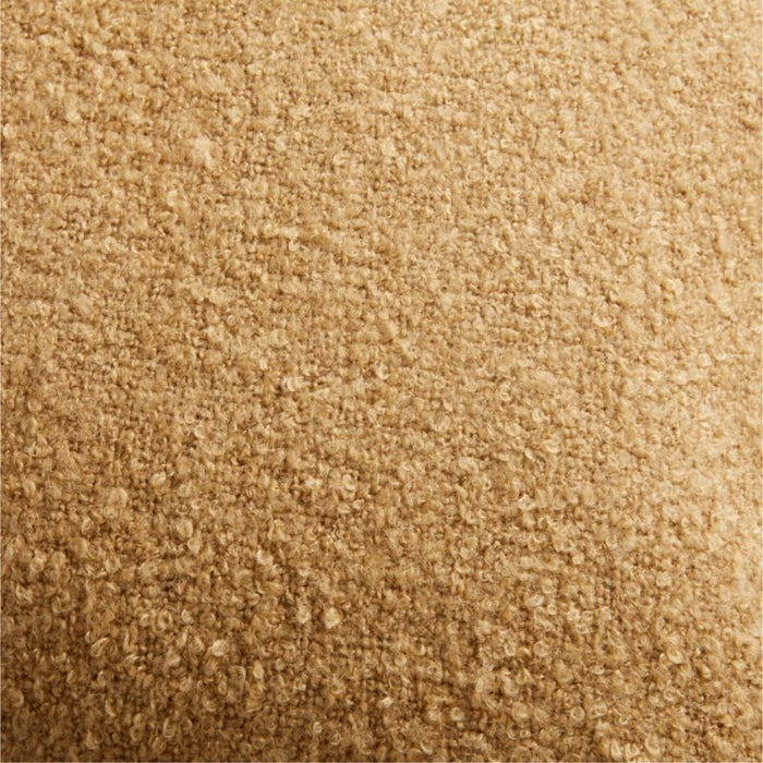 Frances Faux Mohair 23"x23" Golden Brown Throw Pillow Cover by Jake Arnold