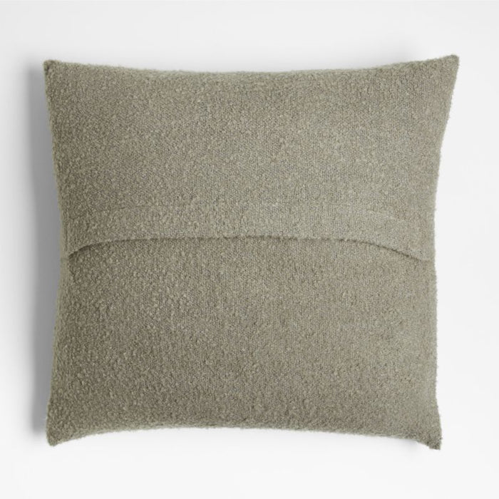 Frances Faux Mohair 23"x23" Leaf Green Throw Pillow Cover by Jake Arnold