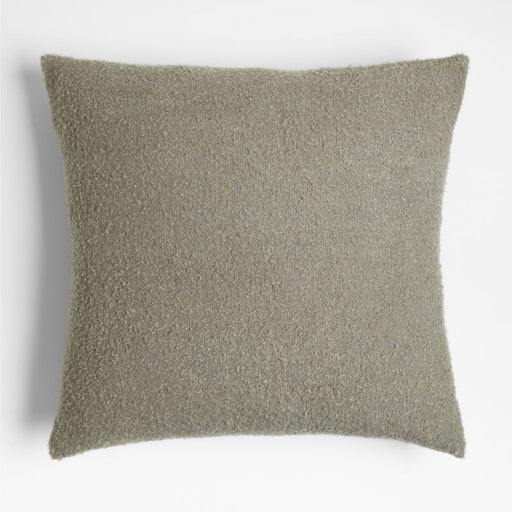 Frances Faux Mohair 23"x23" Leaf Green Throw Pillow Cover by Jake Arnold