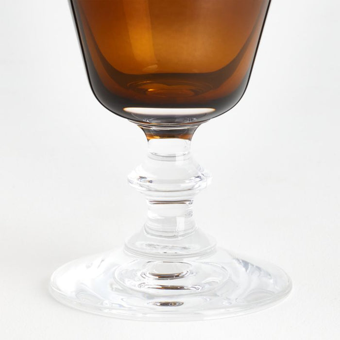 Amber French Red Wine Glass