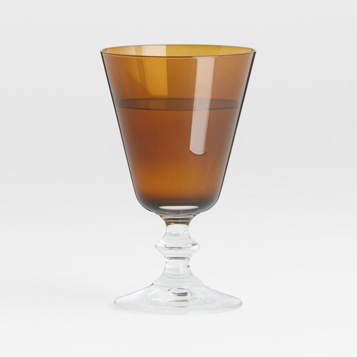 Amber French Red Wine Glass