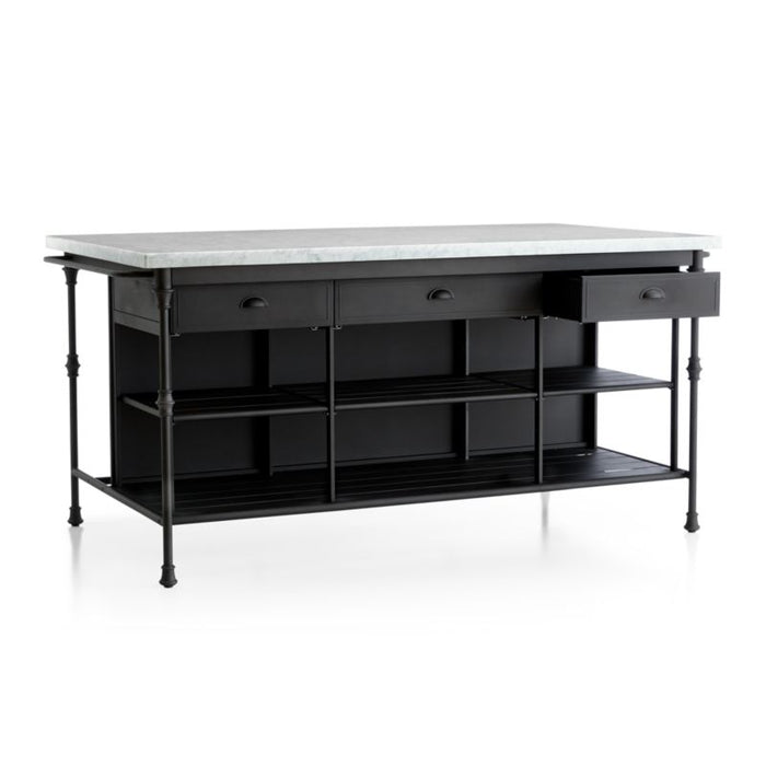 French Kitchen 72" Large Kitchen Island