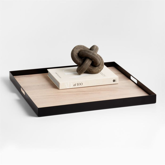 White Wood Knot Sculpture 8"