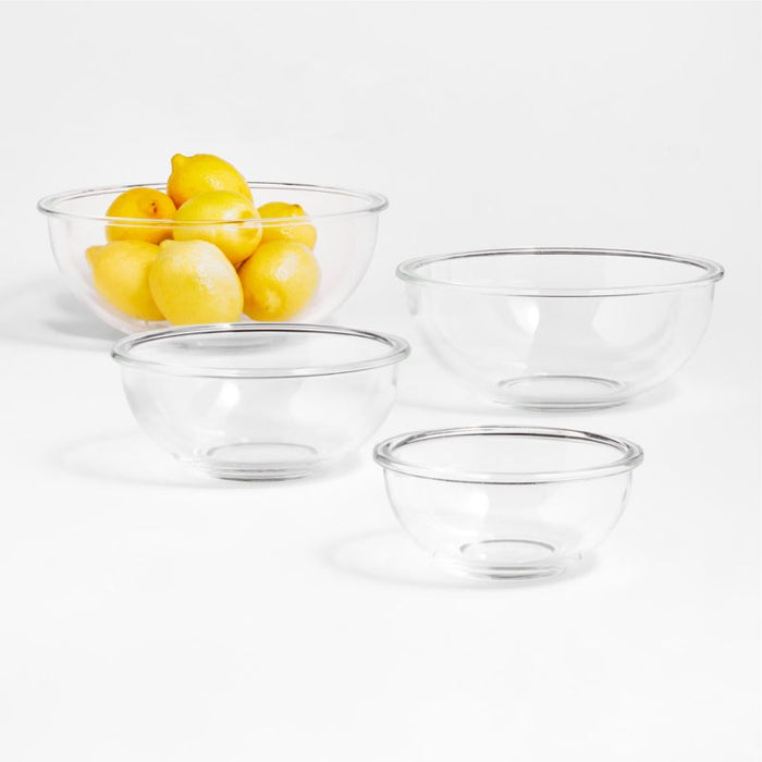 Nesting Glass Mixing Bowls, Set of 4