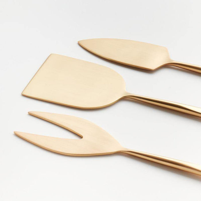 Gold Cheese Knives, Set of 3 - Crate and Barrel Philippines