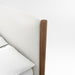 Goleta Bouclé Upholstered Solid Oak Queen Bed