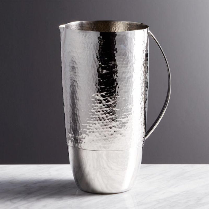 Graham 82 oz. Hammered Metal Pitcher - Crate and Barrel Philippines