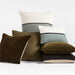 Moss 20"x20" Washed Organic Cotton Velvet Throw Pillow Cover