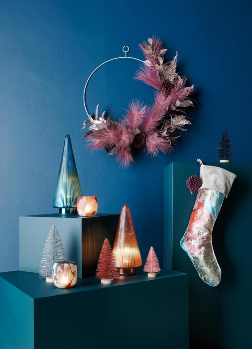 Meringue 12" LED Blush Glass Tree