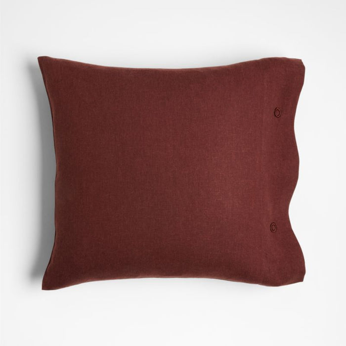 Hemp 20"x20" Cider Burgundy Throw Pillow Cover