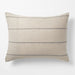 Natural Hemp Arcadia Tan and Midnight Navy Reversible Grid Euro Bed Pillow Sham