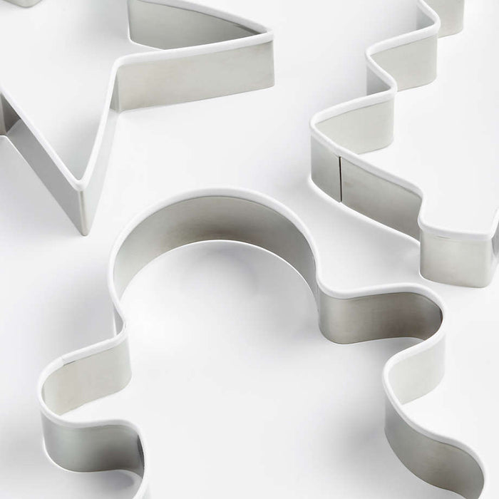 5" Stainless Steel Holiday Cookie Cutters, Set of 3