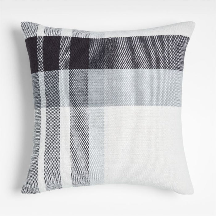 Plaid 23" Grey Plaid Pillow Cover