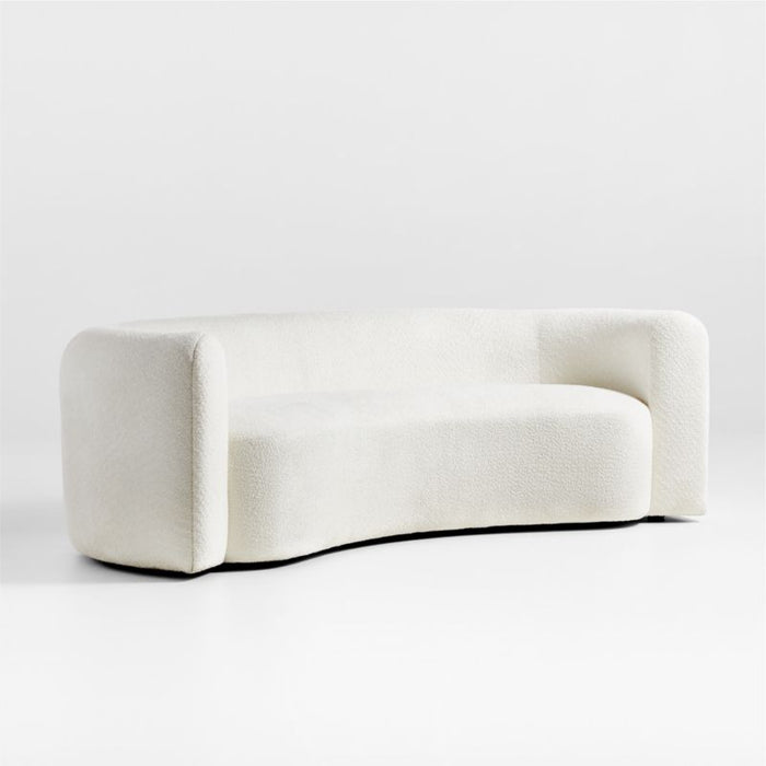 Hugger Curved Boucle Sofa by Leanne Ford