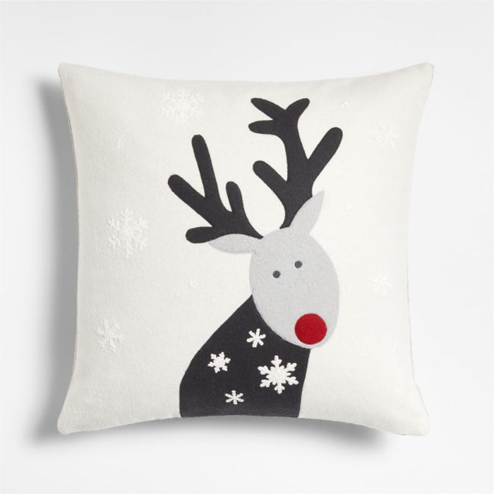 Christmas Reindeer Throw Pillow Cover 20"x20"