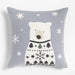 Christmas Polar Bear Throw Pillow Cover 23"x23"