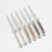 Jean Dubost Laguiole ® Mixed Linen Steak Knives, Set of 6
