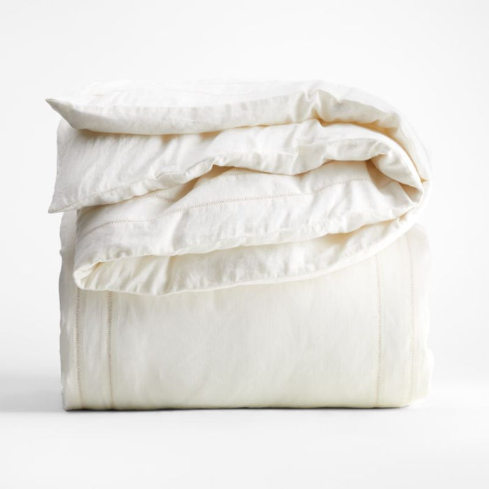 Jude Cotton Linen Full/Queen Duvet Cover by Jake Arnold