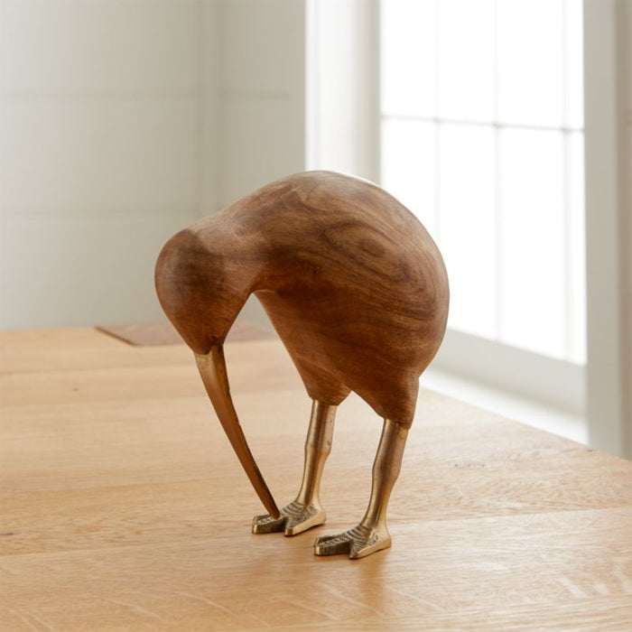 Natural Wood Kiwi Bird
