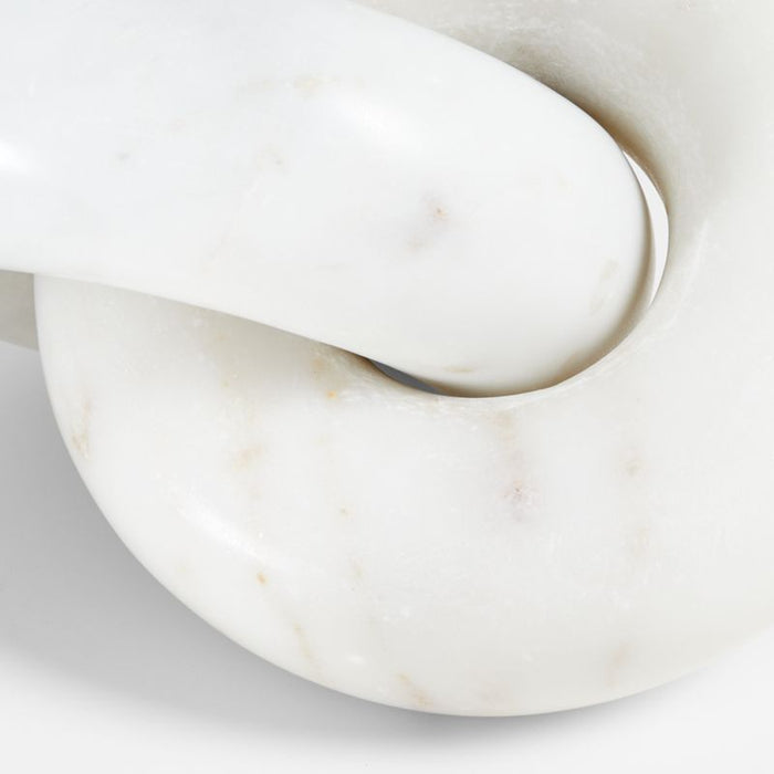 White Marble Knot 9" Sculpture